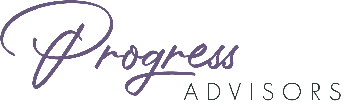 logo spelling out Progress Advisors